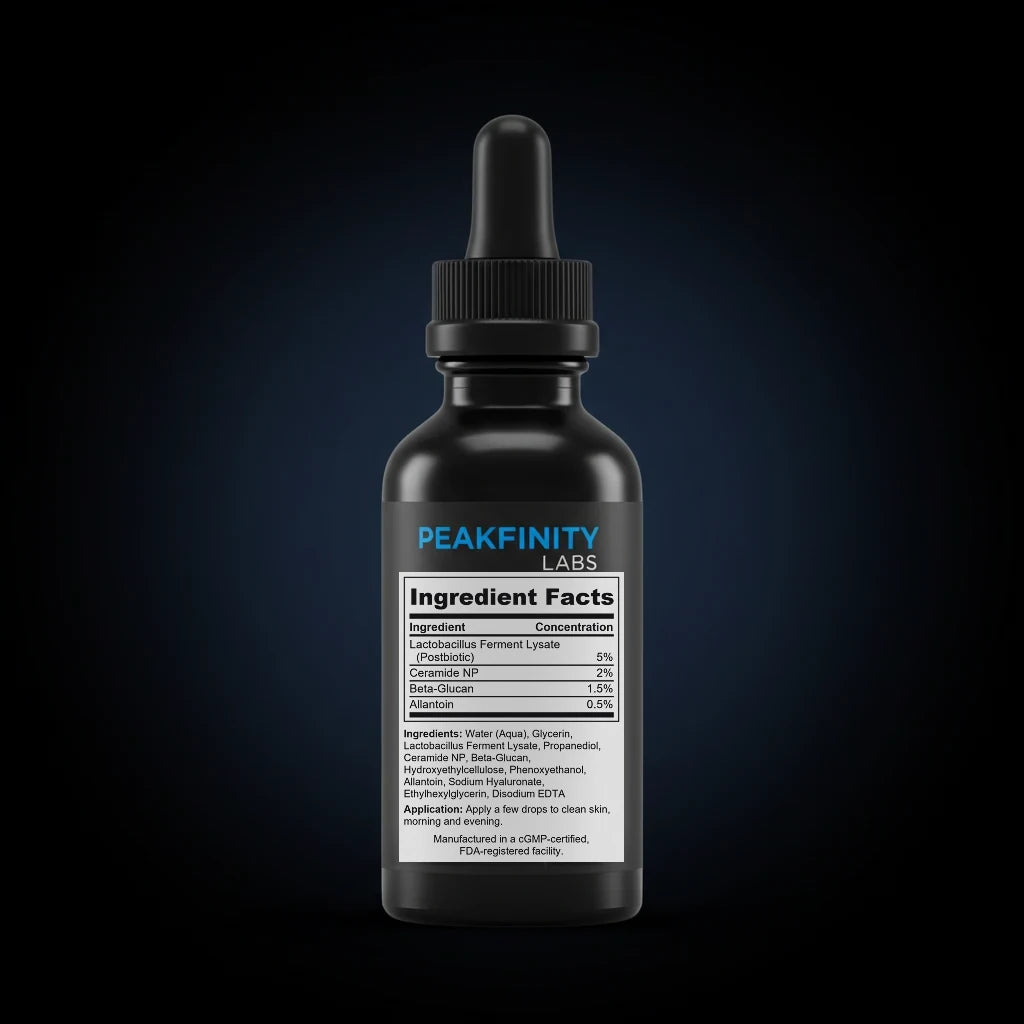 Postbiotic Skin Microbiome Balancing Serum back label