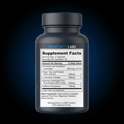 Metabolism & Energy Support Capsules back label