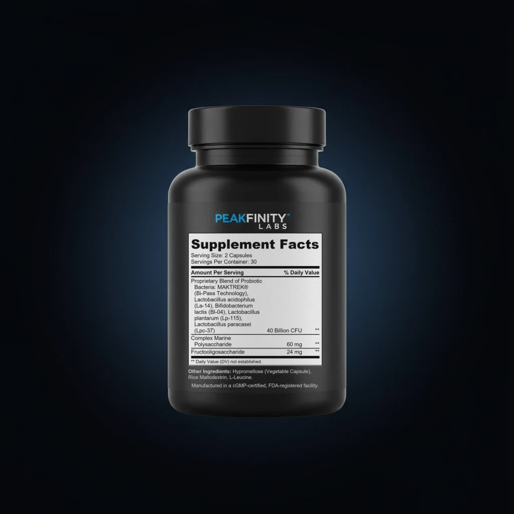 Probiotic - 40 Billion CFU back label