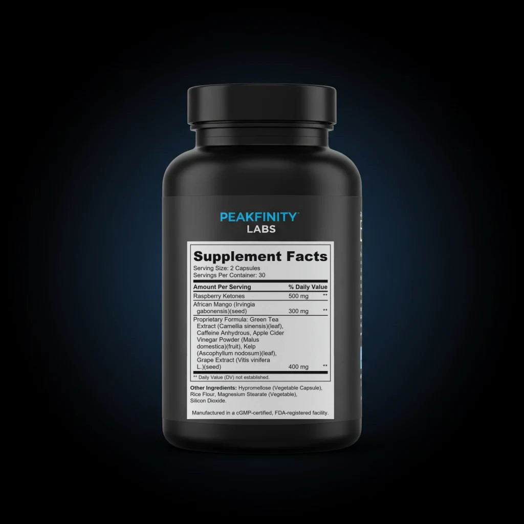 Raspberry Ketone Ultra back label