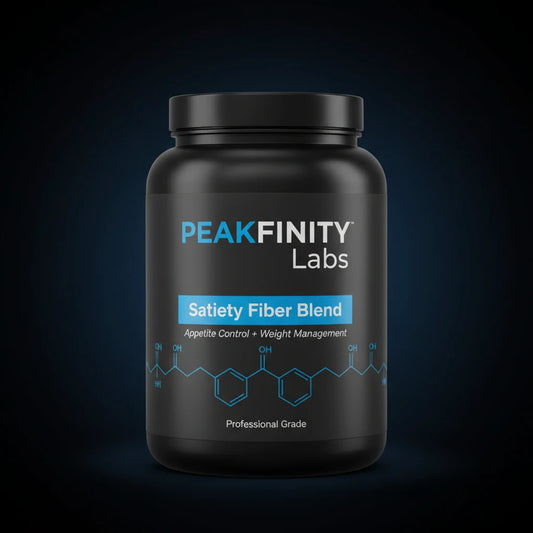 Peakfinity Labs Satiety Fiber Blend Powder with Glucomannan & Psyllium
