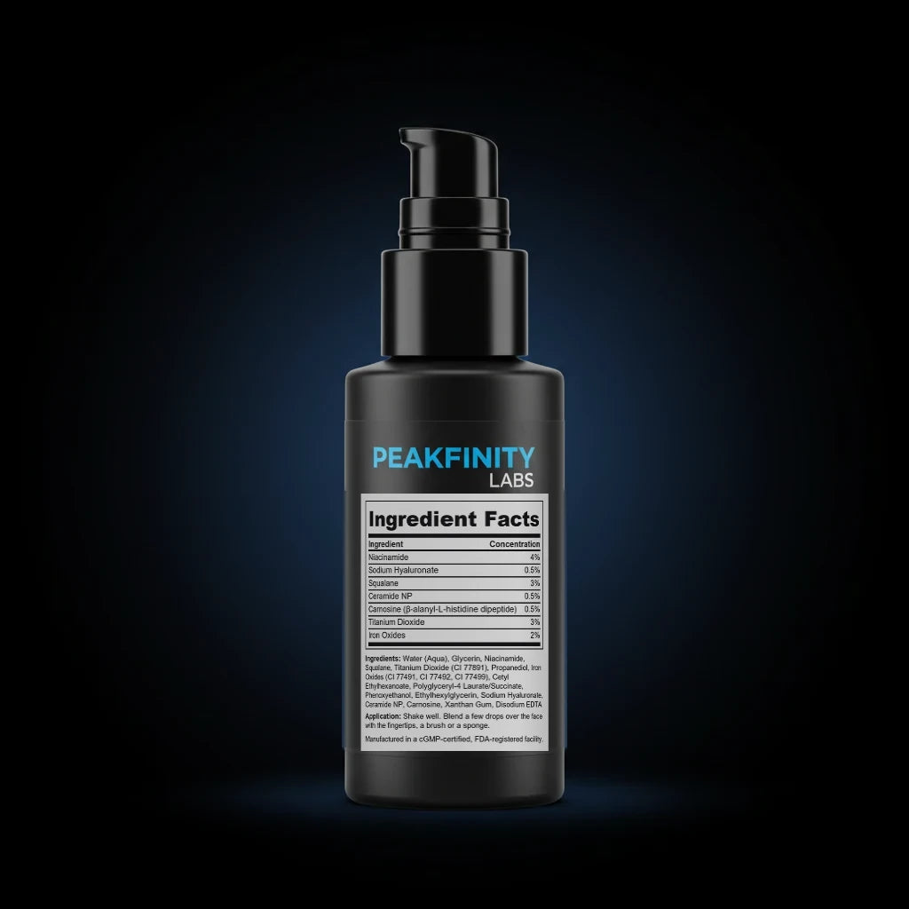 Skin-Care Infused Foundation Serum with Niacinamide back label