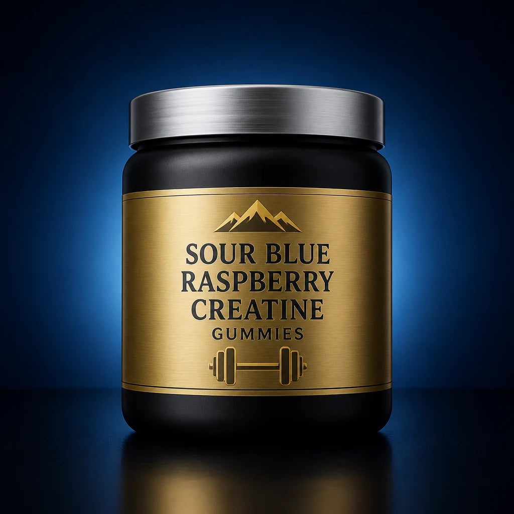 Peakfinity Labs Sour Blue Raspberry Creatine Monohydrate Performance Gummies