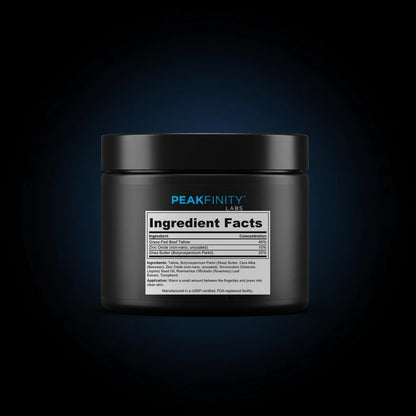 Tallow & Zinc Body Balm back label