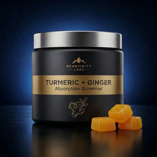 Peakfinity Labs Turmeric & Ginger Gummies with Black Pepper Extract