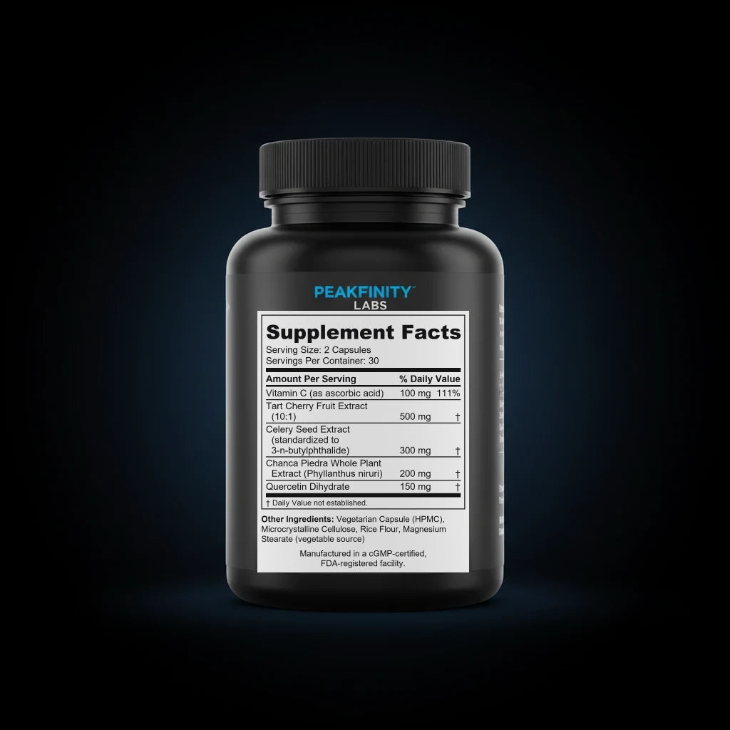 Tart Cherry Joint Comfort Capsules back label