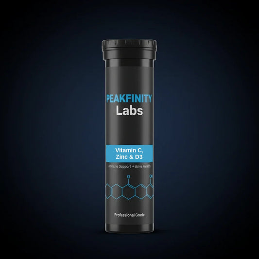 Peakfinity Labs Vitamin C, Zinc & Vitamin D3 Effervescent Tablets
