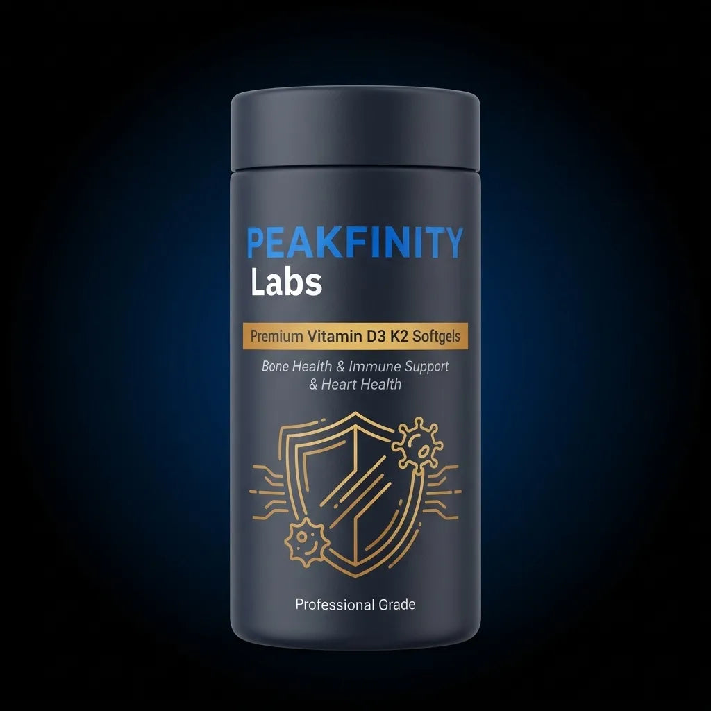 Peakfinity Labs Vitamin D3 K2 Softgels 5000 IU