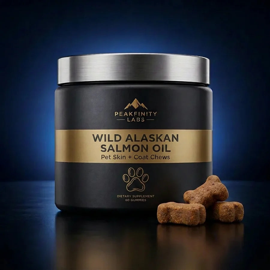 Peakfinity Labs Wild Salmon Oil Skin & Coat Soft Chews for Dogs