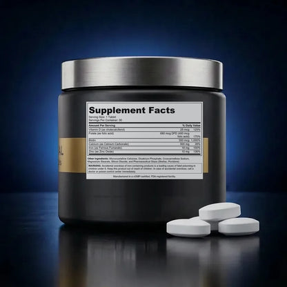 Women’s Essential Multivitamin & Bone Support Tablets back label