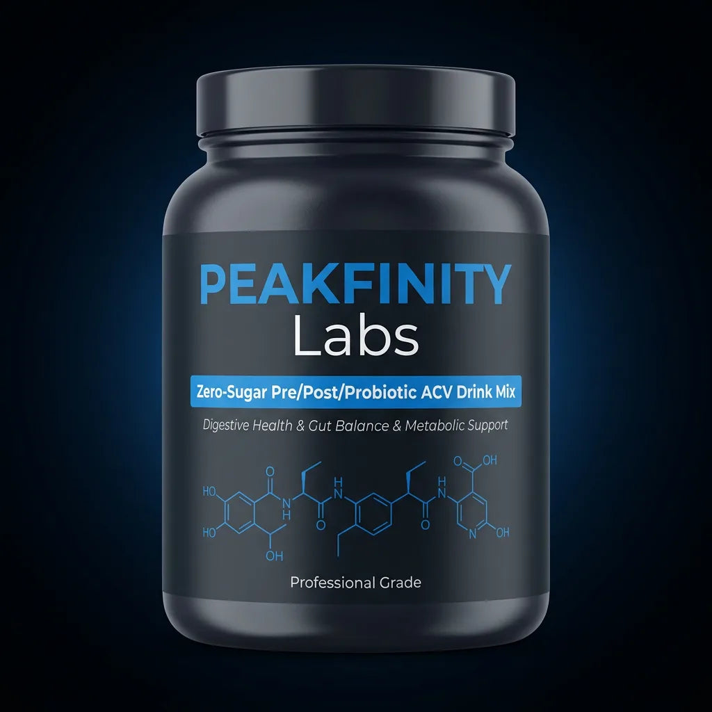 Peakfinity Labs Zero-Sugar Pre/Post/Probiotic ACV Drink Mix