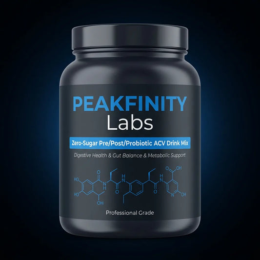Peakfinity Labs Zero-Sugar Pre/Post/Probiotic ACV Drink Mix